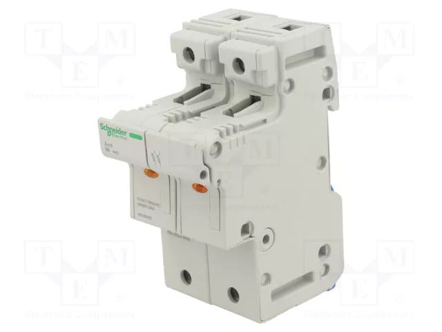 Fuse base; 14x51mm; for DIN rail mounting; 50A; Poles: 2 SCHNEIDER ELECTRIC A9GSB250