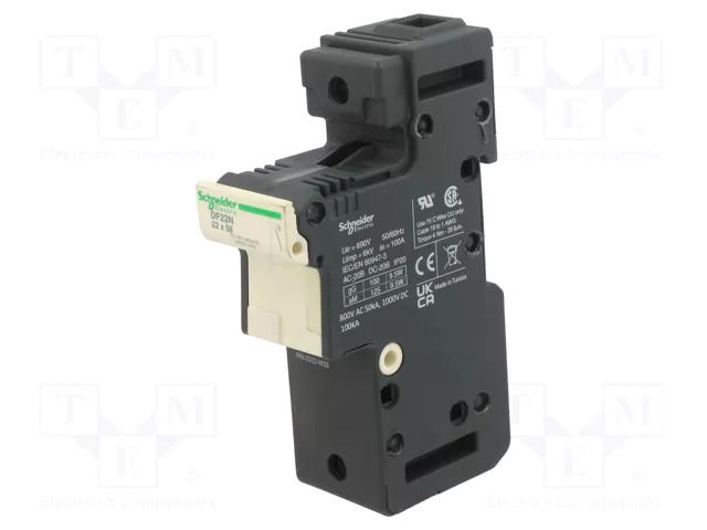 Fuse base; for DIN rail mounting; 125A; Poles: 1 SCHNEIDER ELECTRIC DF22N