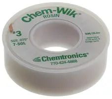 BRAID, DESOLDERING, ROSIN, 50FT 7-50L