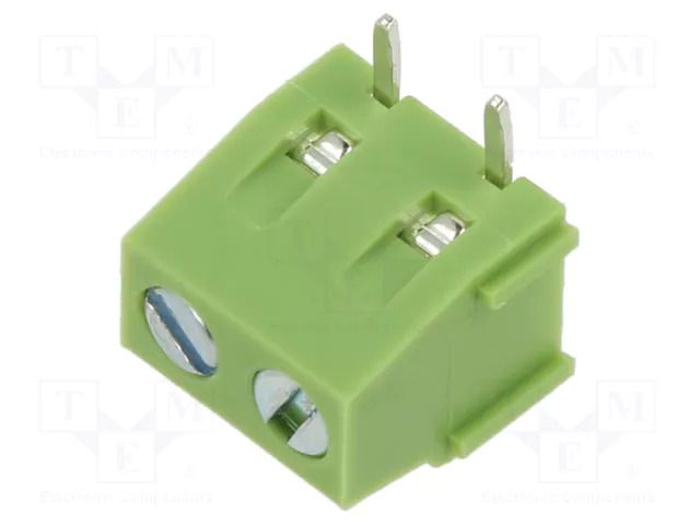 Connector: PCB terminal block; terminal; 12A; 300V; straight; 1x2 XINYA XY127R-2P-5.0-GN