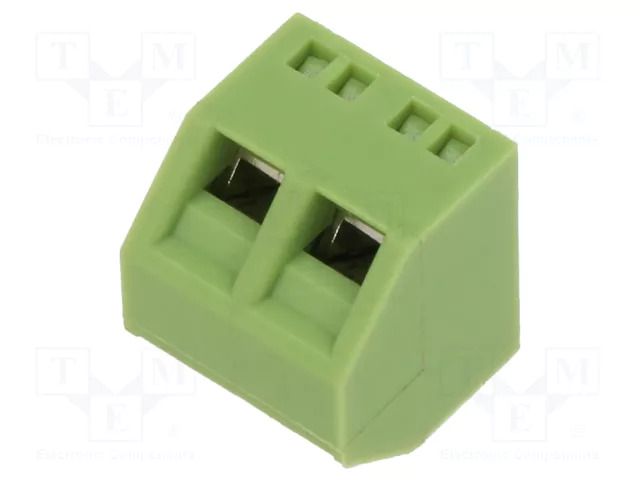 Connector: PCB terminal block; terminal; 12A; 300V; angled 45° XINYA XY127S-2P-5.0-GN