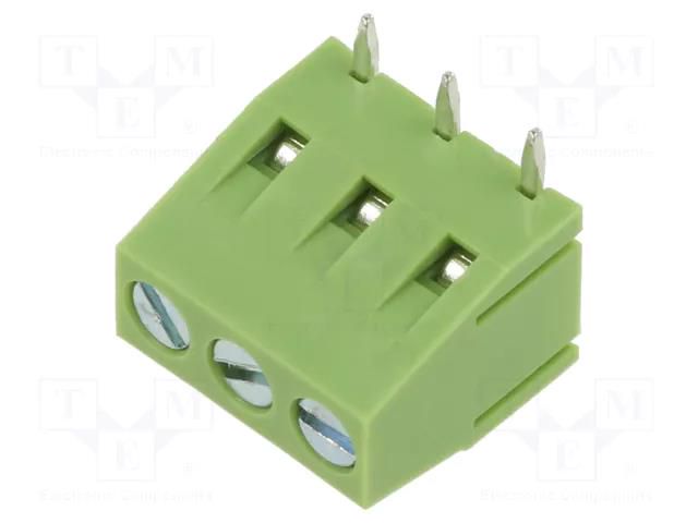 Connector: PCB terminal block; terminal; 15A; 300V; straight; 1x3 XINYA XY128RA-3P-5.0-GN