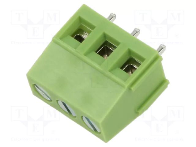 Connector: PCB terminal block; terminal; 15A; 300V; angled 90° XINYA XY128VA-3P-5.0-GN