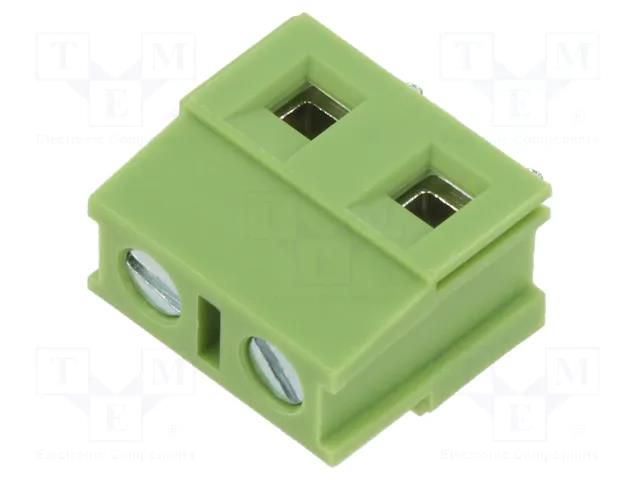 Connector: PCB terminal block; terminal; 15A; 300V; angled 90° XINYA XY128VB-2P-7.5-GN