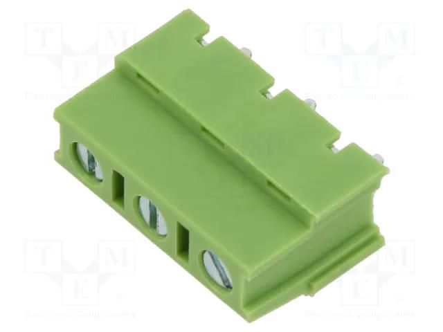 Connector: PCB terminal block; terminal; 15A; 300V; angled 90° XINYA XY128VB-3P-7.5-GN
