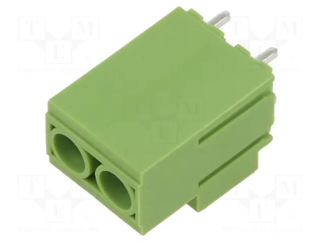 Connector: PCB terminal block; terminal; angled 90°; on PCBs XINYA XY135-2P-10.16-GN