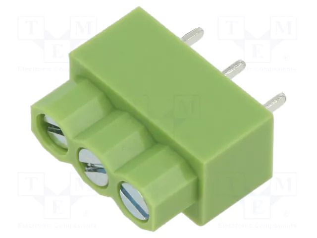 Connector: PCB terminal block; terminal; angled 90°; on PCBs XINYA XY166-3P-5.0-GN