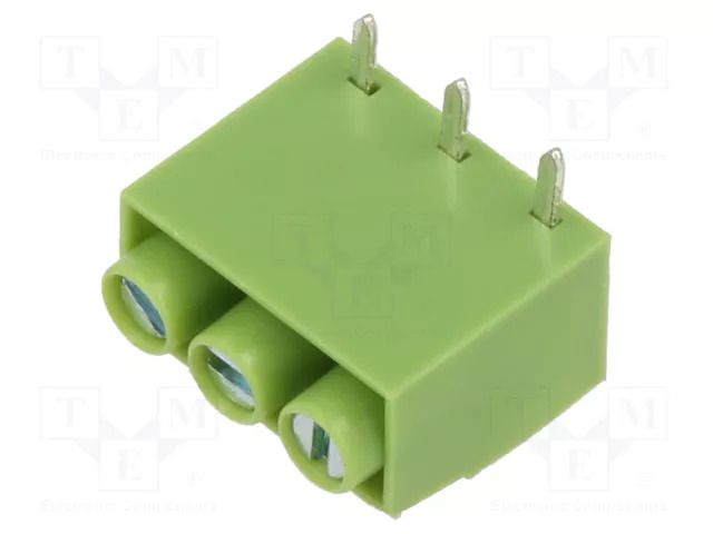Connector: PCB terminal block; terminal; straight; on PCBs; green XINYA XY167R-3P-5.0-GN