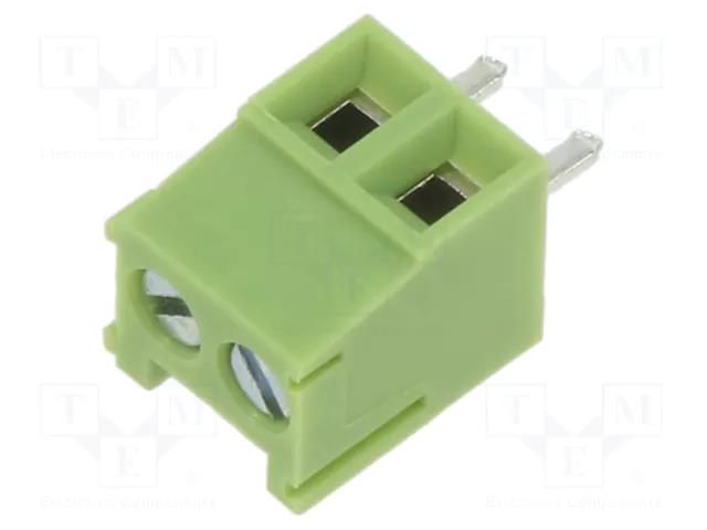 Connector: PCB terminal block; terminal; angled 90°; on PCBs XINYA XY302V-2P-3.5-GN