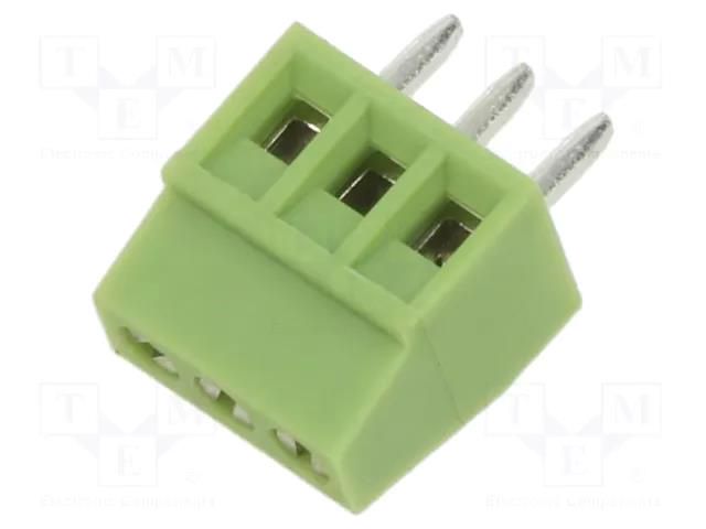 Connector: PCB terminal block; terminal; angled 90°; on PCBs XINYA XY308-3P-2.54-GN