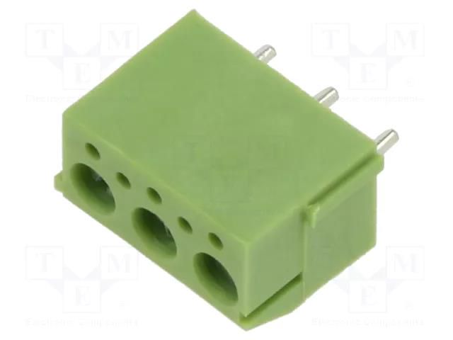 Connector: PCB terminal block; terminal; angled 90°; on PCBs XINYA XY340V-3P-3.81-GN