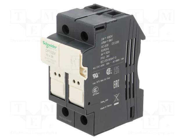 Fuse base; for DIN rail mounting; Poles: 2 SCHNEIDER ELECTRIC DF102V