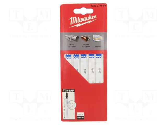 Hacksaw blade-set; wood with nails,plastic,universal; 105mm Milwaukee MW-4932274654