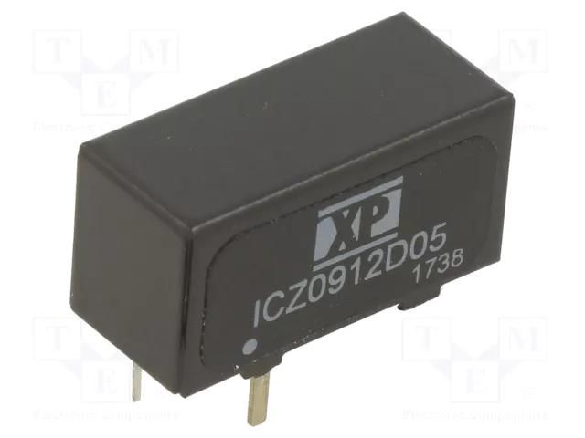 Converter: DC/DC; 9W; Uin: 9÷18VDC; Uout: 5VDC; Uout2: -5VDC; SIP8 XP POWER ICZ0912D05