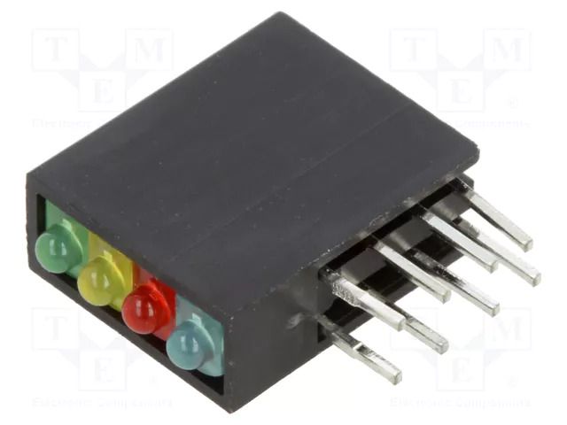 LED; in housing; 1.8mm; No.of diodes: 4; red,blue,green,yellow BIVAR H485CGYHBWD