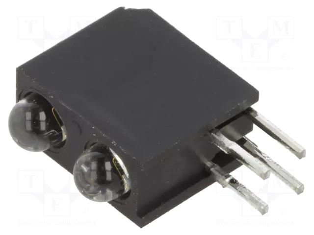 LED; in housing; 3mm; No.of diodes: 2; green; 20mA; 40°; 25mcd BIVAR H201CGC