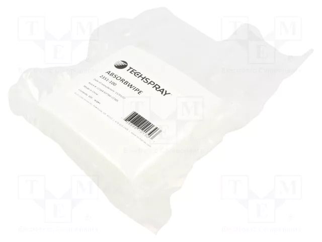 Cleaning cloth: cloth; dry; 100pcs; 102x102mm; polyester; ISO 5 Techspray TCH-2351-100
