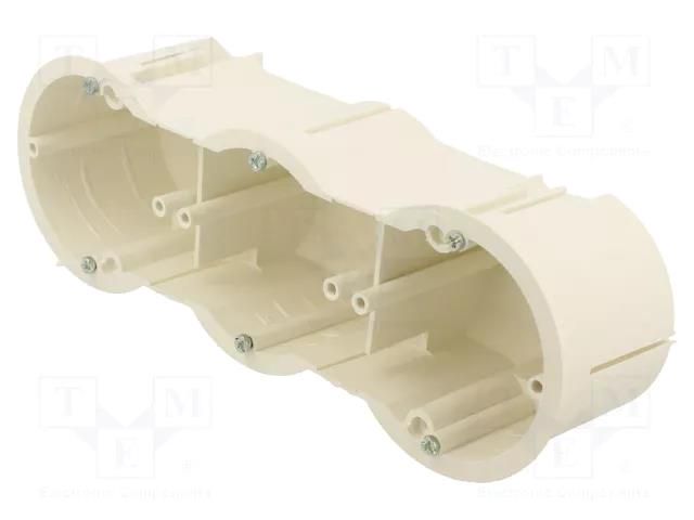 Enclosure: junction box; Ø: 63mm; Z: 60mm; plaster embedded; deep JONEX JX-PK-63/60M-WH