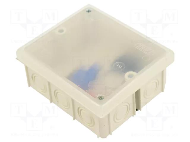 Enclosure: junction box; X: 80mm; Y: 95mm; Z: 40mm; wall mount; IP20 JONEX JX-PK-103L-WH