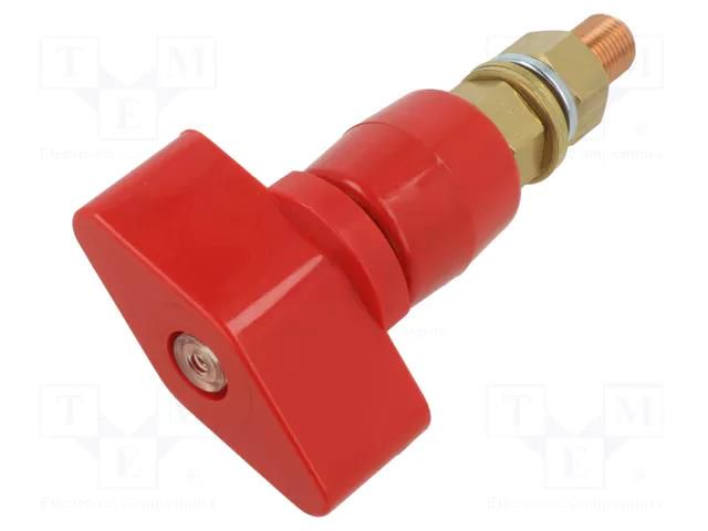 Laboratory clamp; red; 1kVDC; 400A; polycarbonate SCHÜTZINGER POL3590-RT