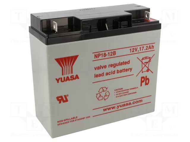 Re-battery: acid-lead; 12V; 18Ah; AGM; maintenance-free YUASA ACCU-HP18-12/Y