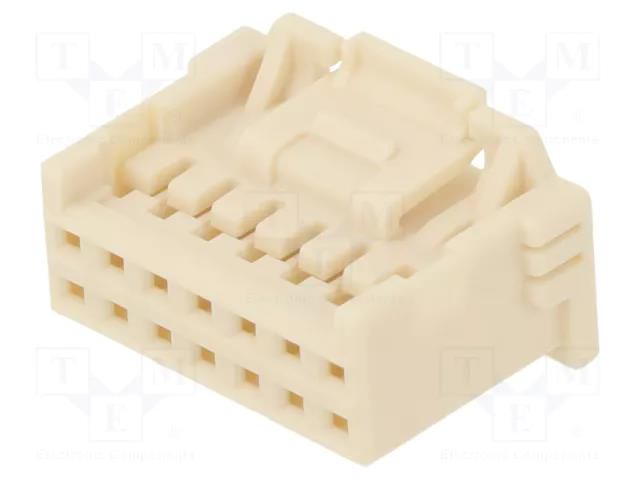 connector 2.0 W/B Dual Grid Rcpt Hsg 14Ckt Beige MOLEX MX-501646-1400