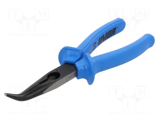 Pliers; curved,half-rounded nose; 200mm; 512/4G UNIOR UNIOR-608721