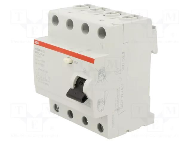 RCD breaker; Inom: 40A; Ires: 300mA; Max surge current: 250A; IP20 ABB FH204AC-40/0.3
