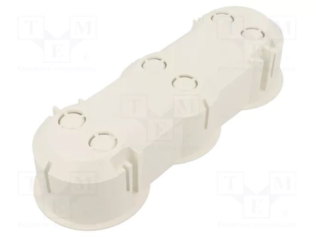 Enclosure: junction box; Ø: 63mm; Z: 45mm; plaster embedded; white JONEX JX-PK-63/45-WH