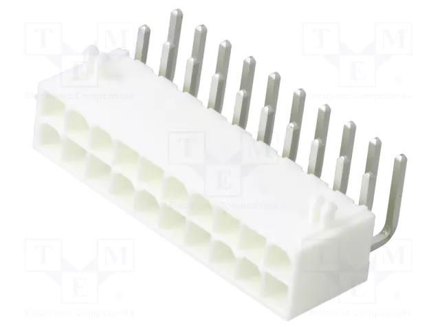 Connector: wire-board; socket; male; PIN: 20; Mini-Fit Jr; 13A; THT MOLEX MX-39-30-0200