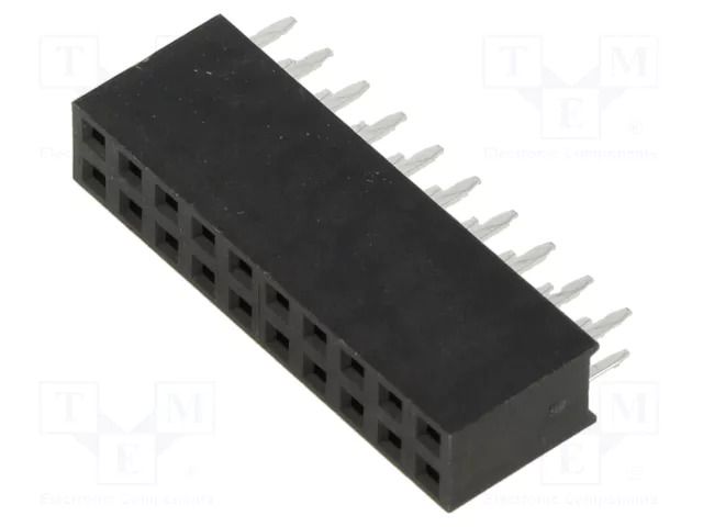 Connector: pin strips; socket; female; PIN: 20; straight; THT; 2x10 HARWIN M20-7831046