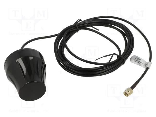 Antenna; black; SMA; 50W; 600÷2700MHz; 50Ω; 3m; 5dBi; -40÷85°C; RG174 QOLTEC QOLTEC-57037