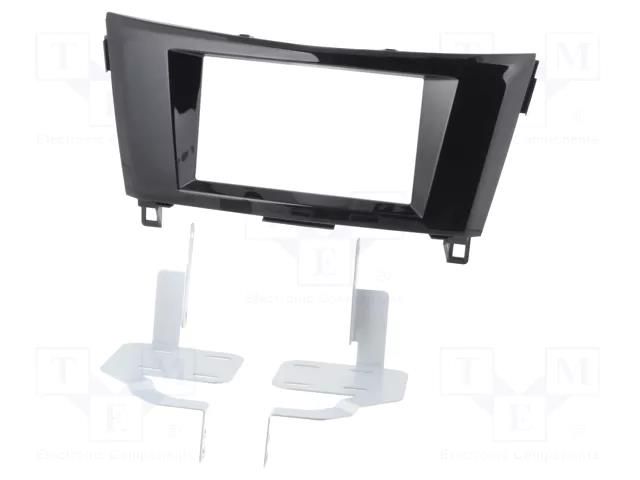 Radio frame; Nissan; 2 DIN; black gloss PER.PIC. RAM-40.477.2