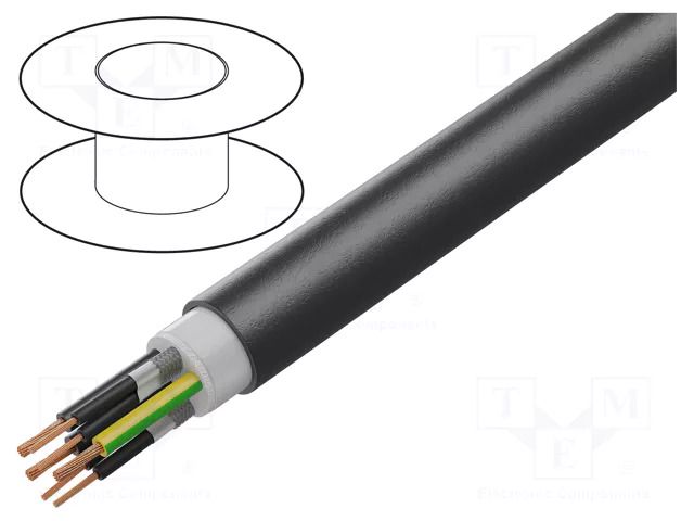 Wire: servo drive; hybrid,ÖLFLEX® SERVO FD 796 P; black; Cu; PUR LAPP OL796P-0025324