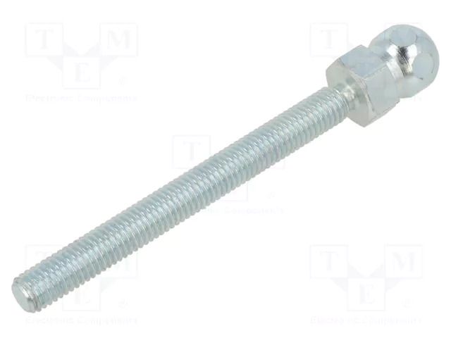Pin; M8; steel; Ø: 15mm; Plating: zinc; Thread len: 80mm; Swivel Feet FATH FA-098DM08080M
