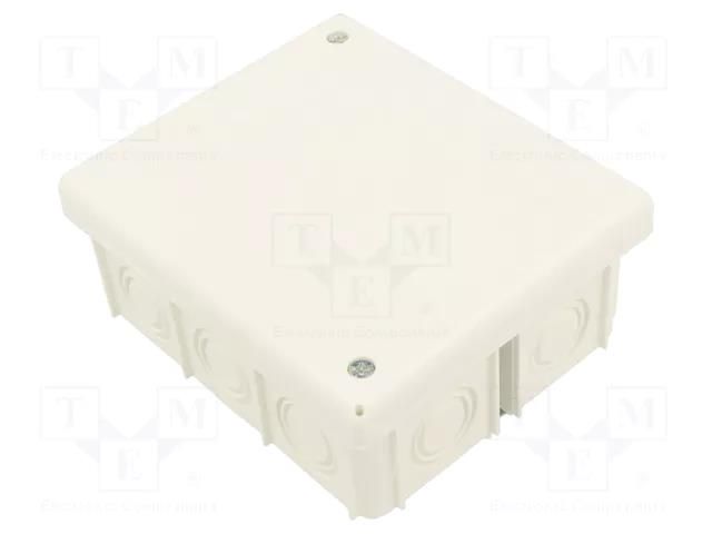 Enclosure: junction box; X: 80mm; Y: 95mm; Z: 40mm; wall mount; IP20 JONEX JX-PK-102-WH
