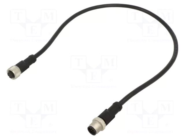 Cable: for sensors/automation; PIN: 8; with metal nut; plug; 30V AMPHENOL LTW M12A08ML12AFLSDA05