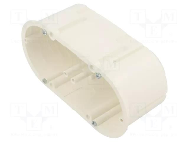Enclosure: junction box; Ø: 62mm; Z: 60mm; plaster embedded; deep JONEX JX-PK-62/60M-WH