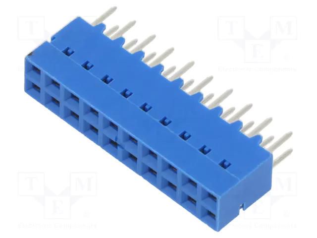 Connector: PCB to PCB; socket; female; PIN: 20; Dubox®; 2A; straight AMPHENOL COMMUNICATIONS SOLUTIONS 87606-310LF