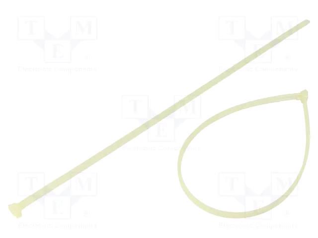 Cable tie; locked by fiber glass pin; L: 360mm; W: 6mm; natural HELLERMANNTYTON KR6/35-PA66HS-NA