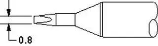 CHISEL TIP, CONICAL, 0.8MM SSC-671A