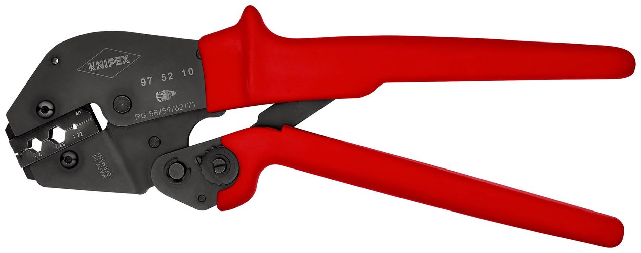 KNIPEX 97 52 10 Crimping Pliers for two-hand operation with non-slip plastic grips burnished 250 mm 97 52 10 4003773023678