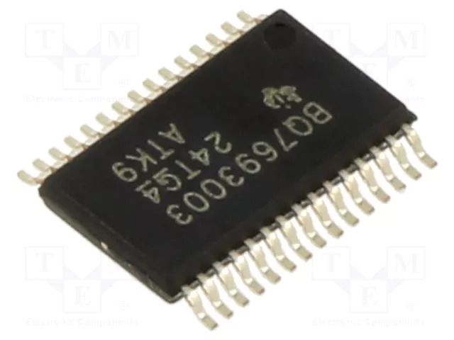 IC: PMIC; battery monitor; cell balancing function; 3.3V; TSSOP30 TEXAS INSTRUMENTS BQ7693003DBT