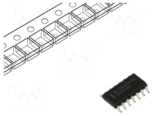 IC: digital; divider,counter; Ch: 7; CMOS; SMD; SO14; CD4000 TEXAS INSTRUMENTS CD4024BM96