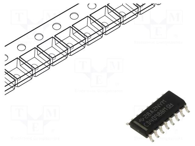 IC: digital; monostable,multivibrator; Ch: 2; CMOS; 3÷18VDC; SMD TEXAS INSTRUMENTS CD4098BM96