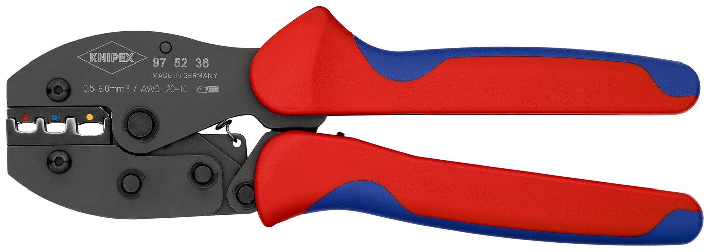 KNIPEX 97 52 36 SB PreciForce® Crimping Pliers with multicomponent handles burnished 220 mm 97 52 36 SB 4003773052579