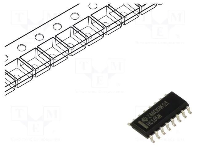 IC: digital; 8bit,shift register,parallel in,serial output; SMD TEXAS INSTRUMENTS CD74HC165M96