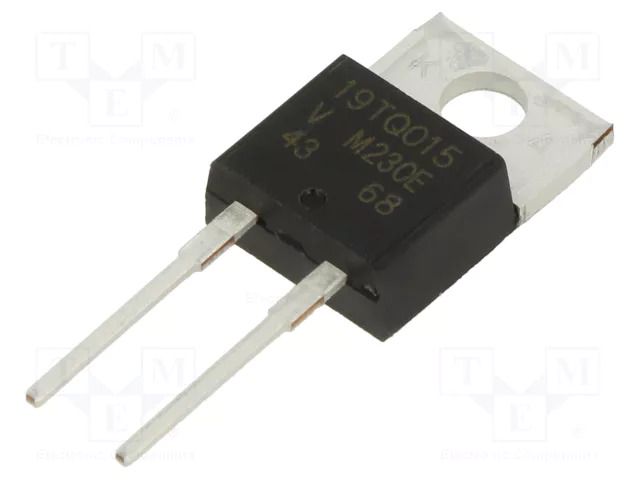 Diode: Schottky rectifying; THT; 15V; 19A; TO220AC; Ufmax: 0.46V VISHAY VS-19TQ015-M3