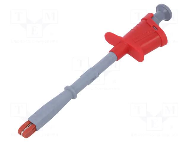 Clip-on probe; crocodile; 20A; red; Grip capac: max.18mm; 1000V ELECTRO-PJP PJP6009-IEC-R