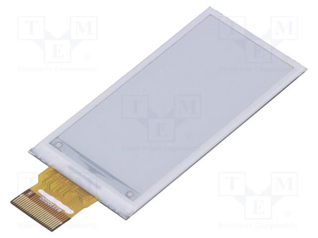 Display: e-paper; 2.13"; 122x250; Window dimensions: 23.7x48.55mm DISPLAY ELEKTRONIK DEE122250A-W